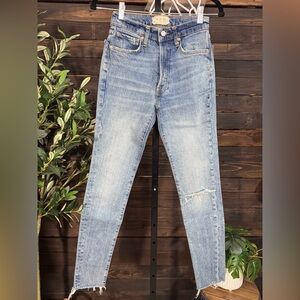 We The Free Light Blue Skinny Jeans with Knee Distress